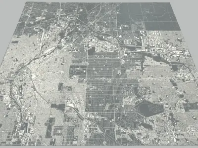 Cityscape Denver USA 3D model