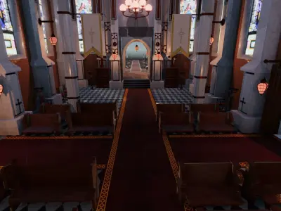 Cathedral Update  Low-poly 3D model