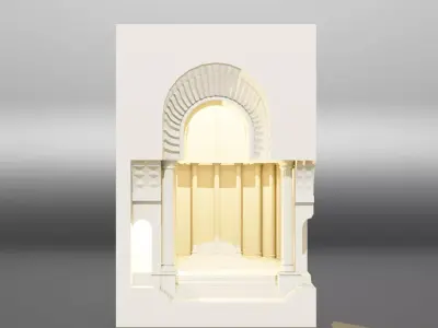 Plaster Wall Lamp Classical Arch Niche Interior 3D print model purchase