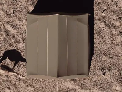 Bedouin Desert Tent Majlis with Camel 3D model