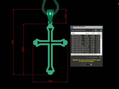 Cross Light Gold 4CP041 3DM STL 3D print model