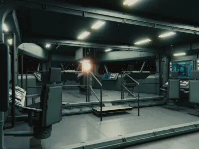 Starship Command Deck Collection 3D model