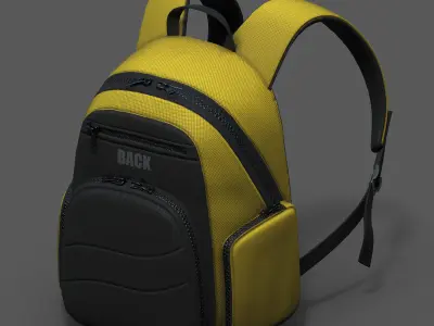 Backpack Camping bag baggage pockets product  Low-poly 3D model order