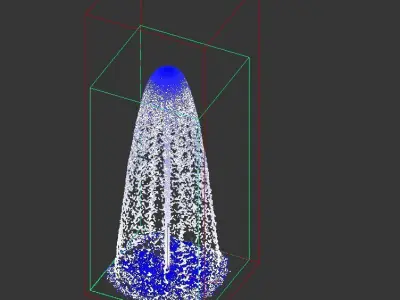 Realistic Water Fountain Loop Animation 12 3D model