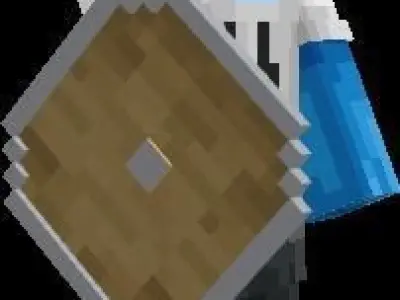 Shield model wooden floor in minecraft 3D model