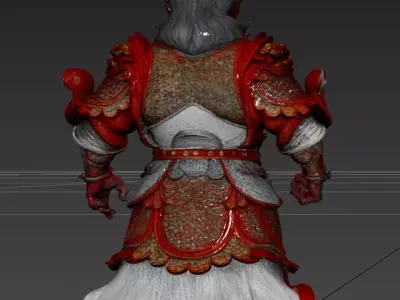 Chinese style - Door God - Scene 3D model