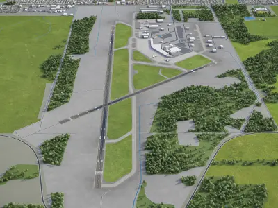 Quebec - Airport - YQB Low-poly 3D model