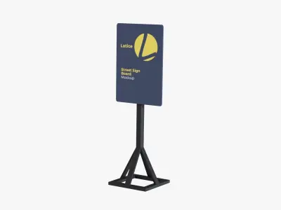 Advertising Stand Low-poly 3D model