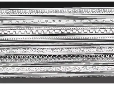 European-style plaster moulding 3D model