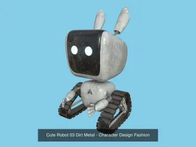 06 Cute Robots Collection B - Character SciFi Design 3D Model Pack