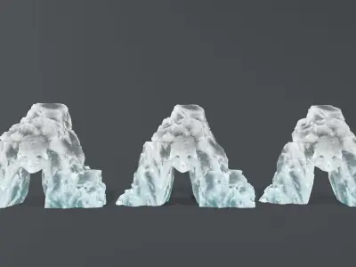 Skull Cave Low-poly 3D model