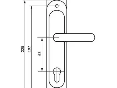 Door handle Free 3D print model