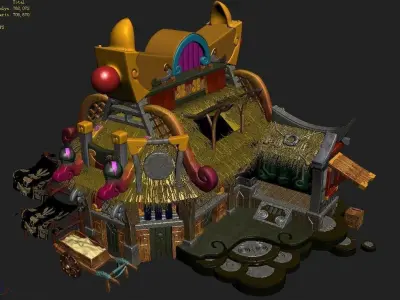 Game Gang Building - Intermediate Warehouse 01 3D model