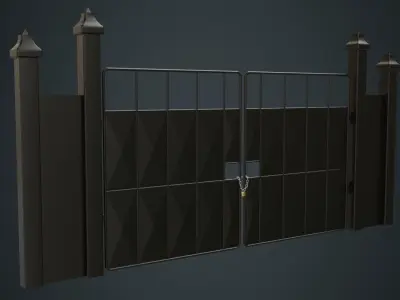 Gate 3A Low-poly 3D model