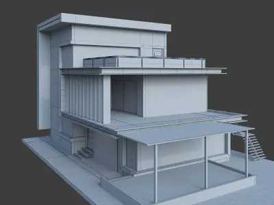 modern exterior 3D model