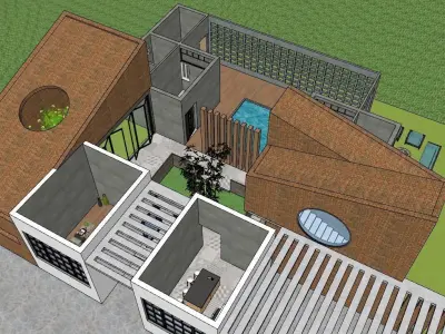 Weekend Home I Architectural Scene I Isometric View 3D model