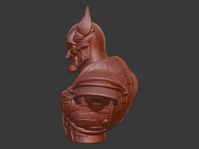 Guyver Head Bust 3D Model - STL Printable Sci-Fi Robot 3D print model
