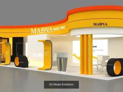 collection exhibition booth stand tradeshow 3d model 3D Model Pack