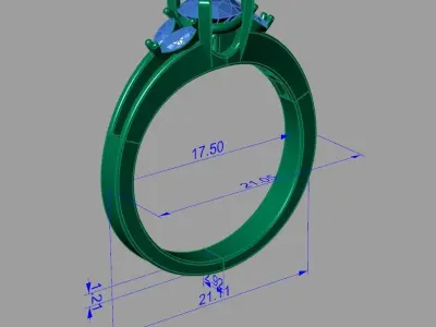 Diamond Jewelry Engagment Ring  3D print model purchase