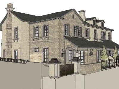 Nobility-History-Castle-Villa-0126 architectural house 3D model