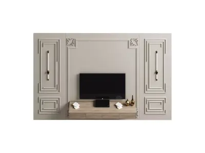 Modern TV Wall 08 3D model