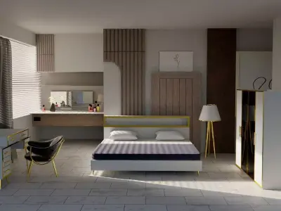 Bedroom 3D model 22