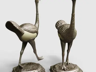 Damaged Elias Geyer Ostrich eggs 3D model
