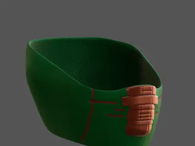 Gas mask helmet 3d model scifi Low-poly  Low-poly 3D model 154