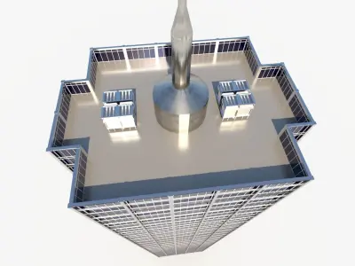 Skyscraper 5 Low-poly 3D model