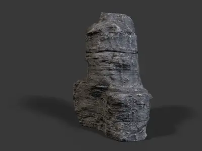 Rock Cliff Low-poly 3D model buy