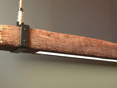 Log Lamp 3D model