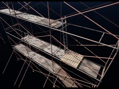 Scaffolding Low-poly 3D model get