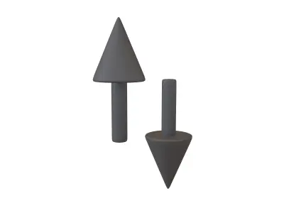 Up and Down Arrow v1 002 Low-poly 3D model