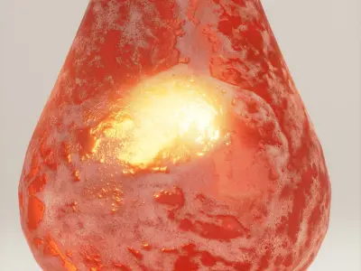 Salt lamp - Drop shaped Low-poly 3D model