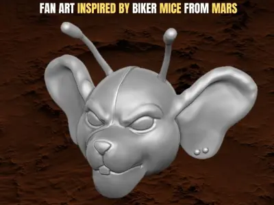 Vinnie fan art head for action figures inspired by BMFM 3D print model