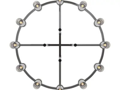 Ravelle Round Chandelier 36in 3D model