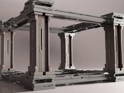 Modern Portico III 3D model