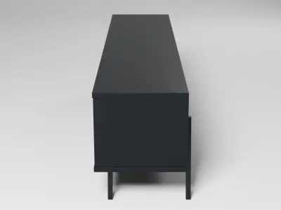 BLACKPOOL TV Stand Dark Wood 3D model