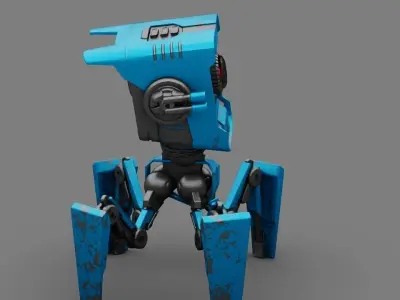 SPIDER DROID  rigged character 3D model buy