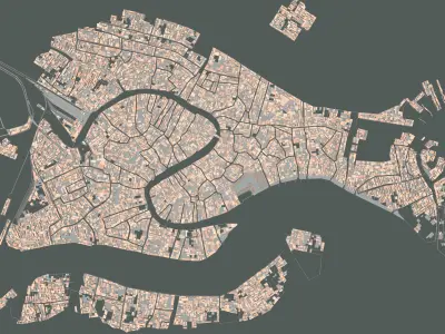 Venice 3D Model city map 3D model