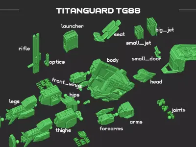 Titanguard Mech 3D print model