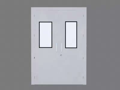 Double Door Low-poly 3D model