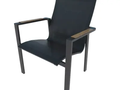 Iron chair out side 3D model
