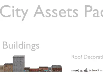 Realistic City Asset Pack Low-poly 3D model