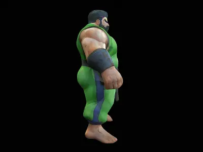 street fighter inspired character 3D model