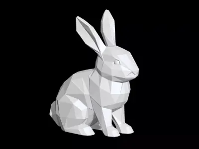 Low-Poly Rabbit 3D Printable 3D print model
