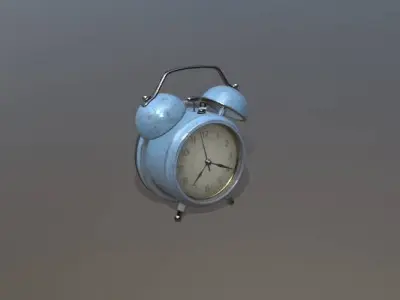 ancient alarm clock Low-poly 3D model