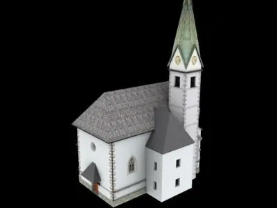 Church 1 Low-poly 3D model