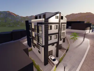 Concrete Apartment 3D model