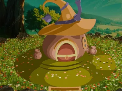 cartoonish hut 3D model